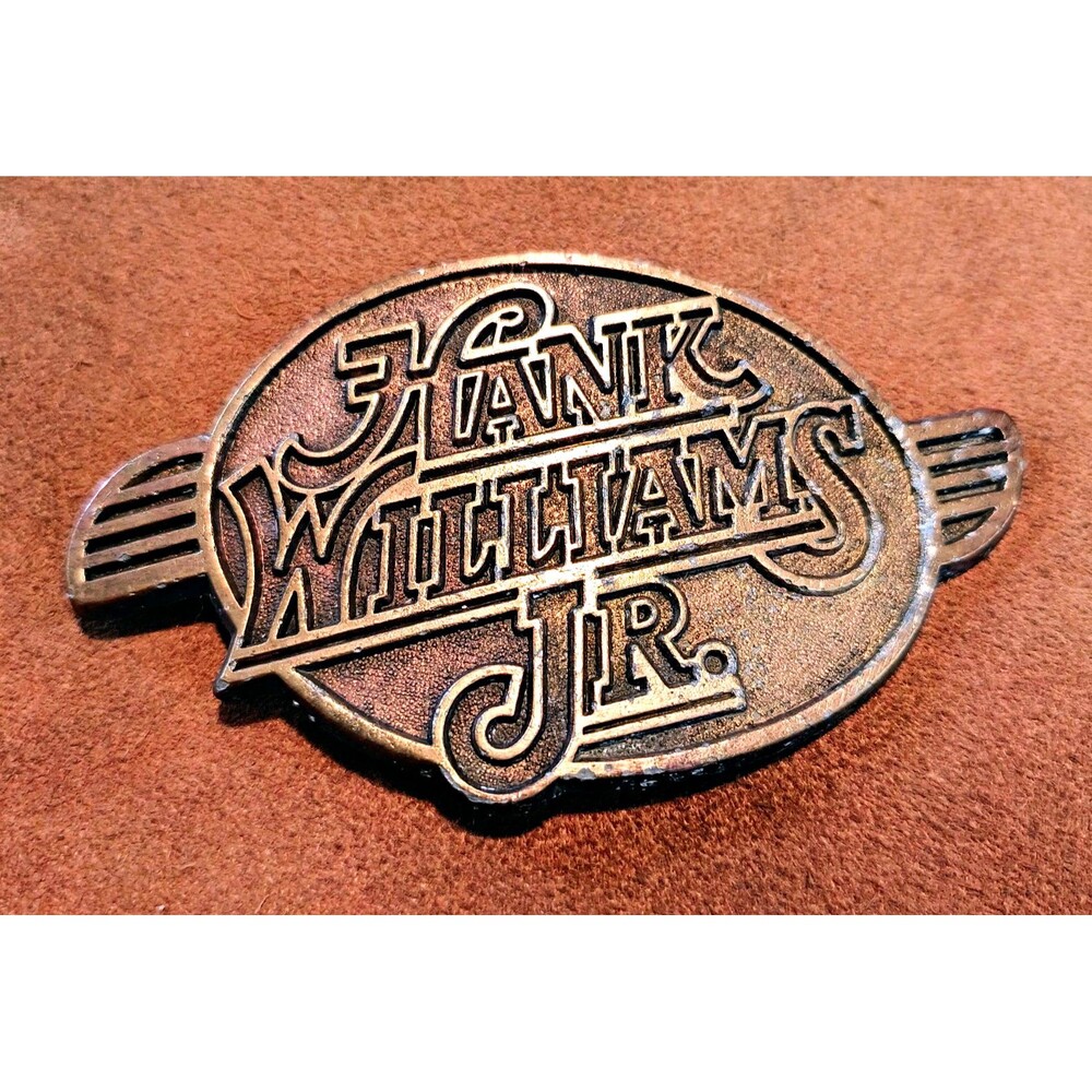 Hank Williams Jr. Fan Club Belt Buckle vintage country music outlaw western